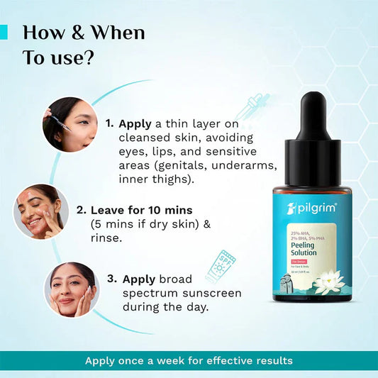 25% AHA, 2% BHA, 5% Peeling Solution For Smooth-textured Glowing Skin