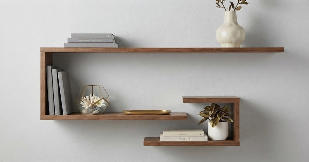 Floating Wall Mounted Wooden Shelf