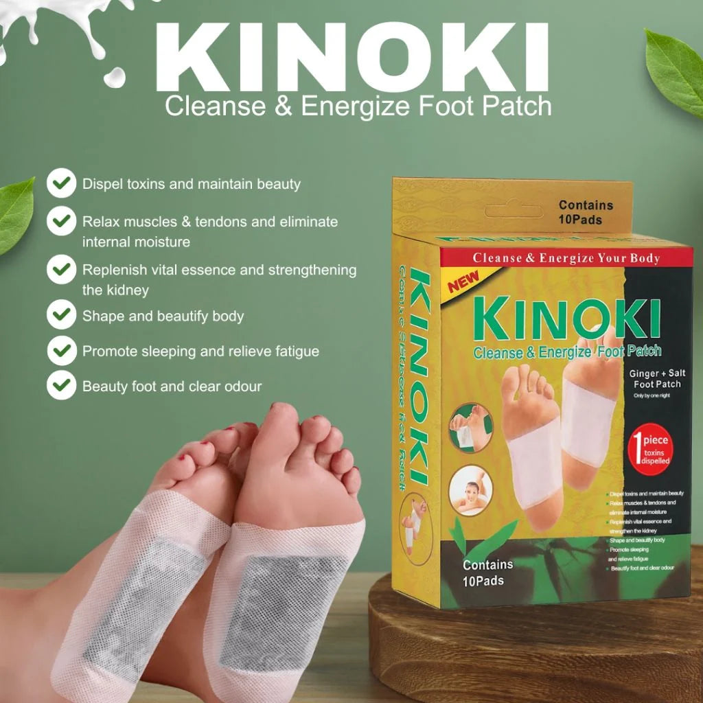 Kinoki Foot Care Pads – Natural Herbal Sleep-Time Patches Pack of 10