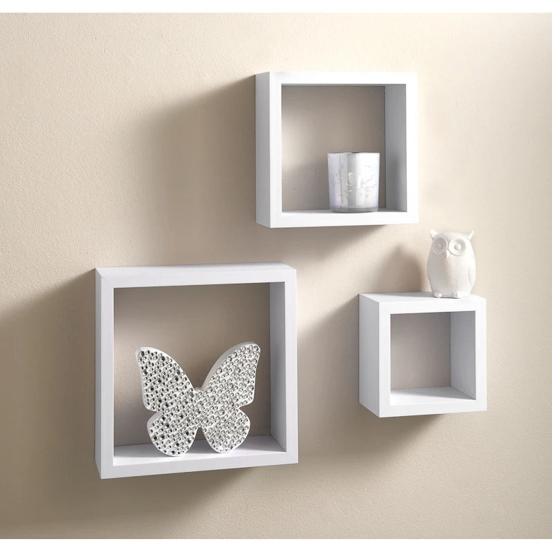 Square Cubes Wall Decor Shelf Set of 3