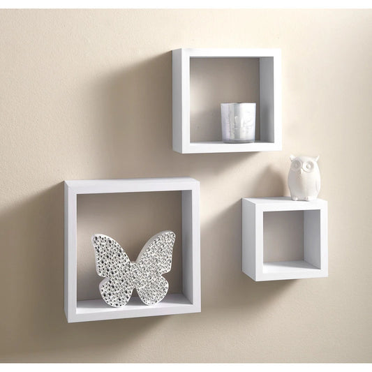 Square Cubes Wall Decor Shelf Set of 3