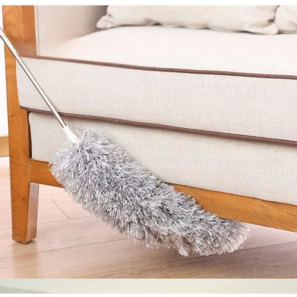 Flexible Microfiber Feather Duster Kit with 30-100 Inches Telescoping Extension Pole