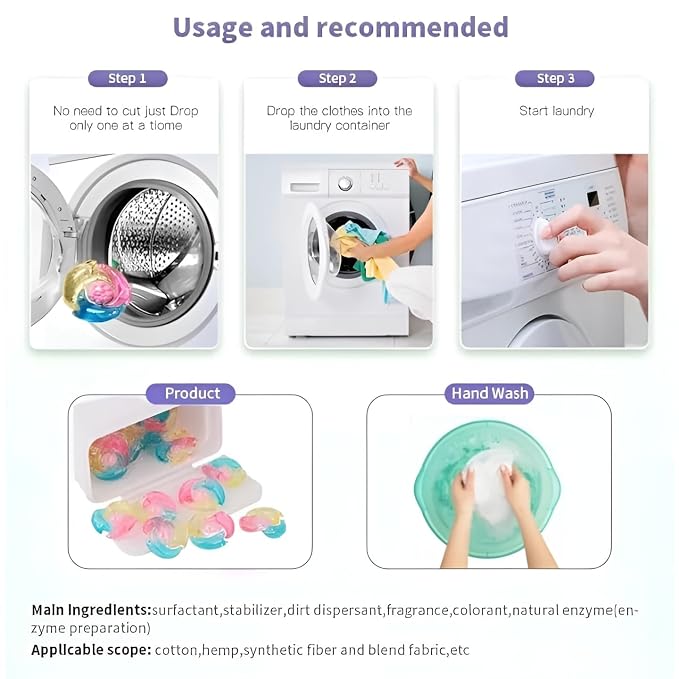 5-in-1 Laundry Pods for Deep Clean, Stain & Odor Removal, Color Care & Softening | Fresh Scent | Easy, Pre-Measured | pack of 10 pods