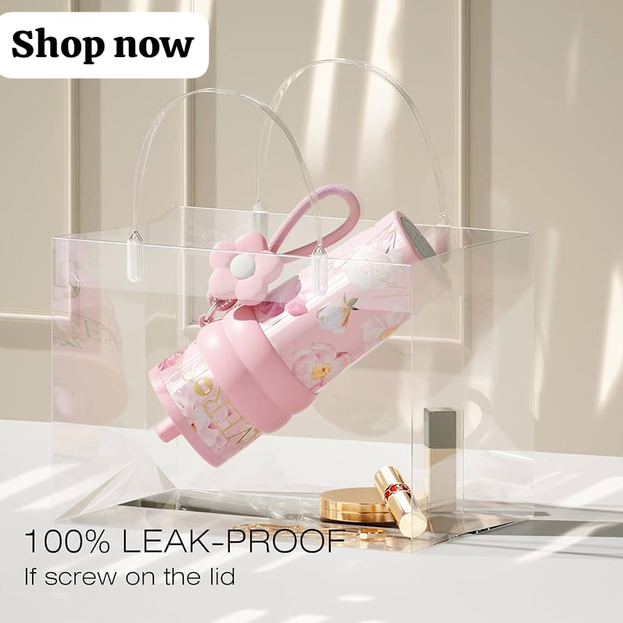 24 oz Stainless Steel Tumbler with Lid and Straw, Insulated Coffee Mug, Leak Proof, Portable Iced Travel Water Bottle,