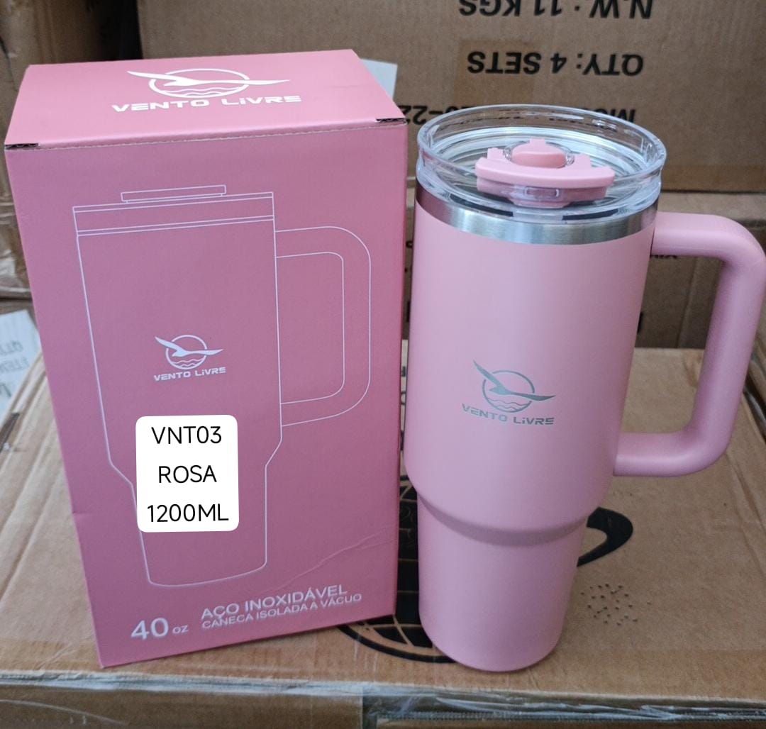 Vento Livre Luxury Matte Travel Tumbler | 40oz Double-Wall Vacuum Insulated Mug with (stainless steel Straw)