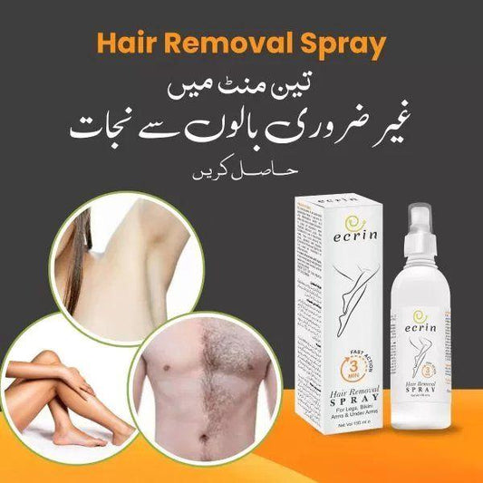 Unisex Painless Ecrin Hair Removal Spray -Fast Action in 3 Min- easy hair removal (Free DC)