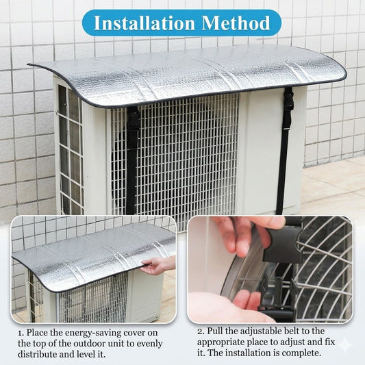 AC Outdoor Unit Protector Aluminum Cover With Straps