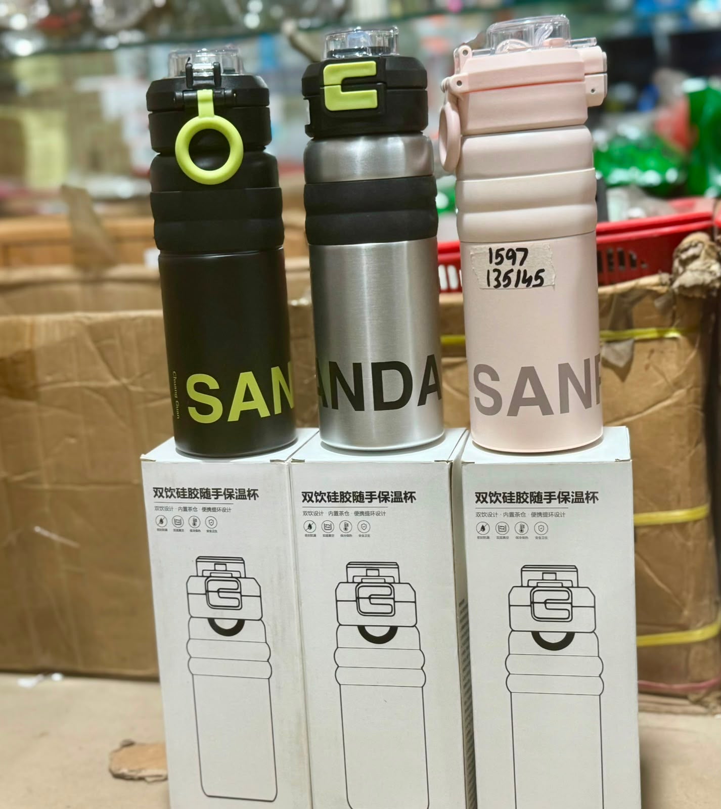 (600Ml) 316 Stainless Steel Insulated Mug Portable Travel Kids Straw Cold and Thermal Thermos Student Water Bottle