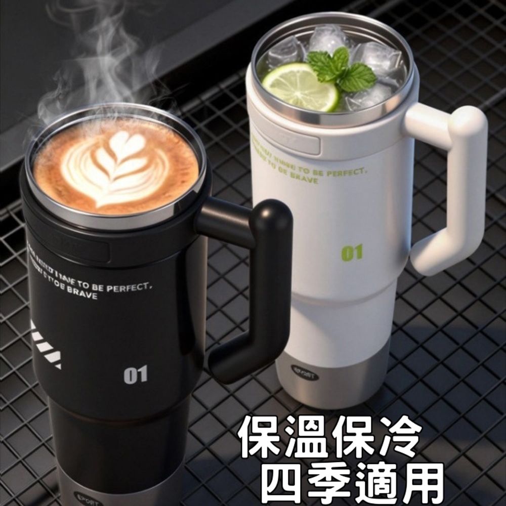 Premium quality E-NERGY 1000ml stainless steel tumblers feature a "dual drinking" lid design with both a straw