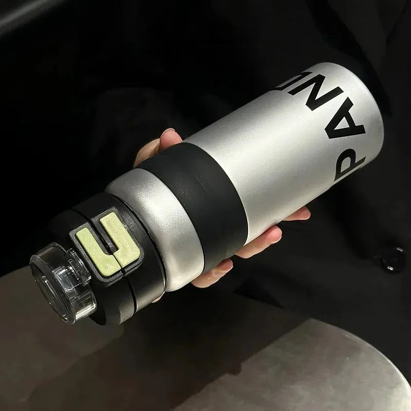 (600Ml) 316 Stainless Steel Insulated Mug Portable Travel Kids Straw Cold and Thermal Thermos Student Water Bottle