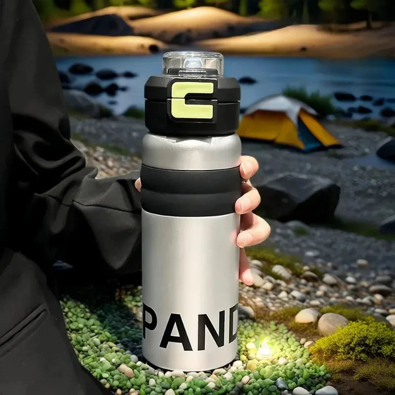 (600Ml) 316 Stainless Steel Insulated Mug Portable Travel Kids Straw Cold and Thermal Thermos Student Water Bottle