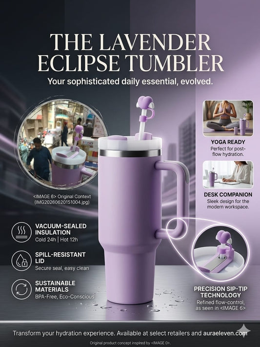 Trendy Levender Tumbler 40 OZ – Solid Vacuum Insulated Travel Flask(with stopper)